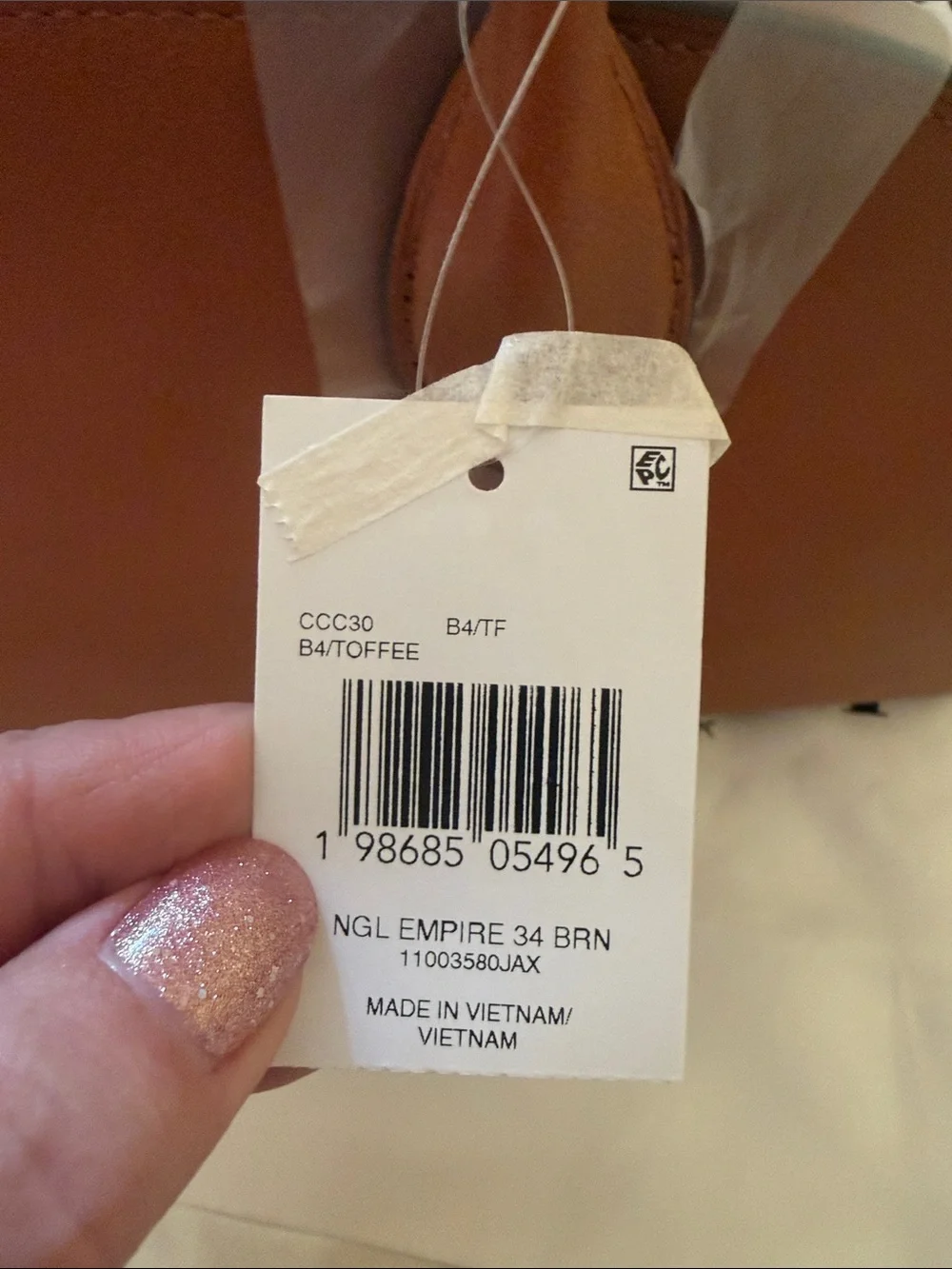🧡Coach NWT Empire 34 Leather Shoulder Bag in Burnished Toffee